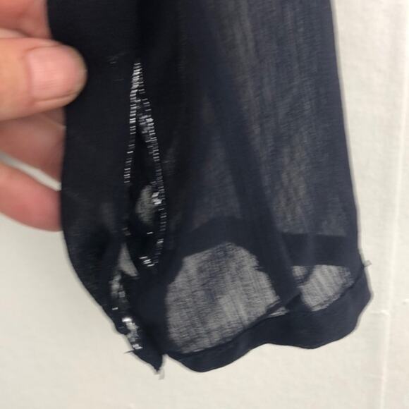 Anthropologie Tiny Embroidered Split Neck Blue - Picture 6 of 11